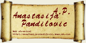 Anastasija Pandilović vizit kartica